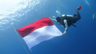 Pengibaran Bendera di Bawah Laut Wakatobi Meriahkan HUT ke-80 RI