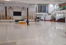 Persiapan UHO Sambut Jenazah Rektor Prof. Armid di Auditorium Mokodompit