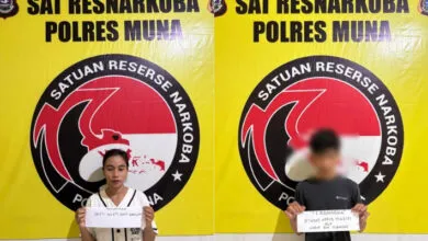 Dua Warga Muna Diringkus Polisi karena Miliki Sabu, Ngaku Dapat Barang Haram Dari Tahanan Lapas Baubau