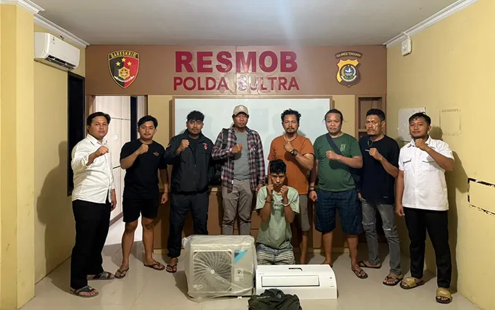 Gasak Tujuh Unit AC, Pelaku Pencurian Berhasil Dibekuk Resmob Polda Sultra