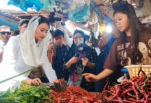 Kunjungi Pasar Baruga Kendari, Wamendag RI Dyah Roro Pastikan Harga Komoditi Stabil