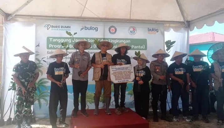 Bulog Sultra Tanam 1.000 Pohon Mangrove, Dukung Pelestarian Lingkungan Pesisir