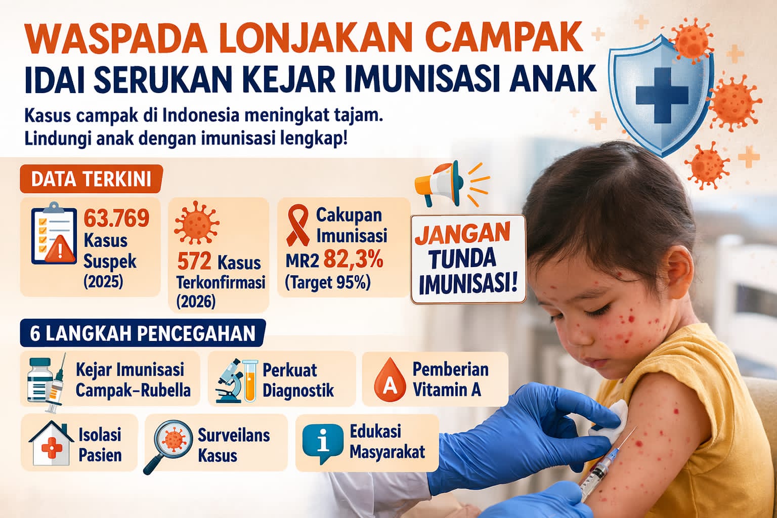 Waspada Lonjakan Campak, IDAI Serukan Kejar Imunisasi Anak