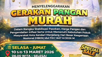 Jelang Idul Fitri, Pemkot Kendari bakal Gelar Gerakan Pangan Murah Selama Empat Hari