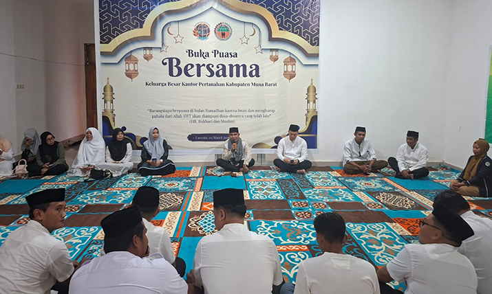 Teguhkan Semangat Kebersamaan di Bulan Suci Ramadan, BPN Muna Barat Gelar Buka Bersama