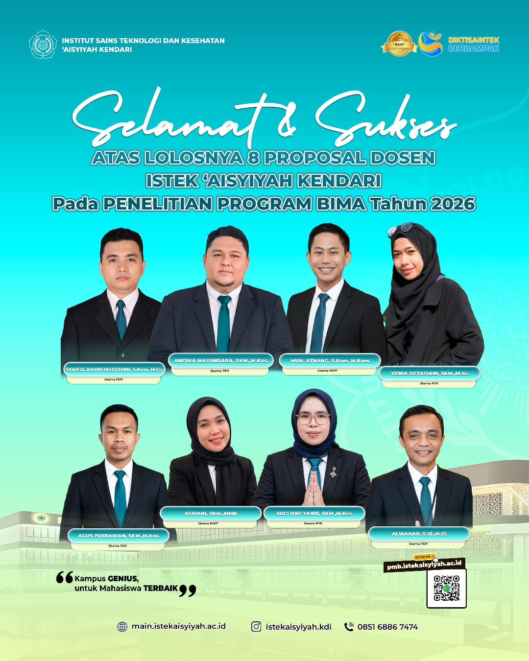 ISTEK ‘Aisyiyah Kendari Borong Hibah Riset Nasional 2026, Delapan Dosen Ukir Prestasi Gemilang