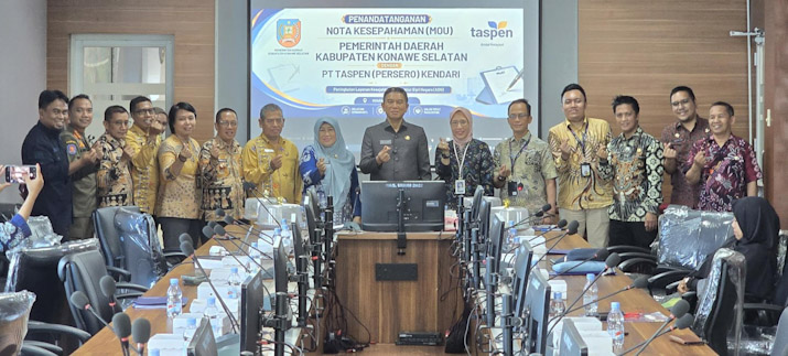 PT Taspen–Pemkab Konsel Teken Kerja Sama Strategis, Beri Perlindungan Ganda Bagi ASN