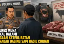 Polres Muna Bakal Dalami Dugaan Keterlibatan Penadah Daging Sapi Hasil Curian