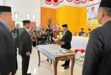 Bupati Muna Barat Lantik Sekda dan Empat Kepala OPD