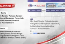 Klarifikasi Eks Kanit Tipidter Polresta Kendari Soal Tuduhan Penggelapan Aset dan Pakai Preman