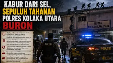 Kabur dari Sel, Sepuluh Tahanan Polres Kolaka Utara Buron