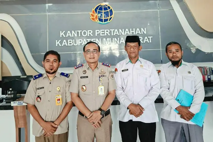 Kementerian Haji Muna Barat Kunjungi Kantor BPN, Bahas Sertifikasi Tanah Aset Haji