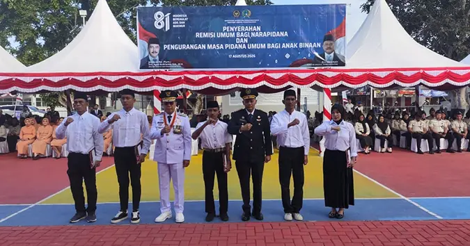 1.943 Warga Binaan Sultra Dapat Remisi HUT RI, 18 Langsung Bebas