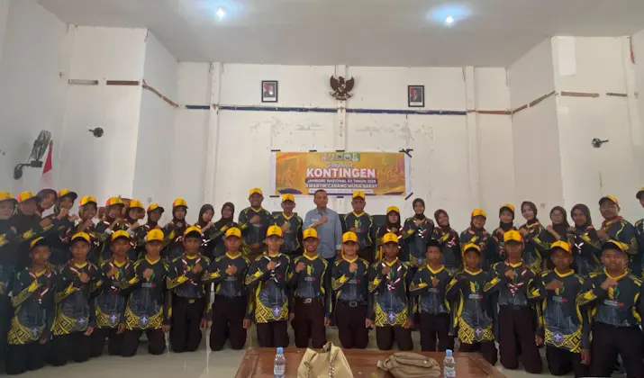Wakil Bupati Mubar Lepas Pemberangkatan Kontingen Jambore Nasional XII